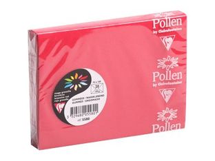 Pollen - enveloppe - 75 x 100 mm - côté ouvert - rose bonbon - pack de 20