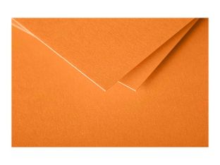 Pollen - enveloppe - 125 x 138 mm - côté ouvert - capucine - pack de 20