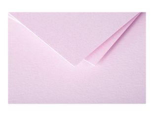 Pollen - enveloppe - 125 x 138 mm - côté ouvert - rose dragée - pack de 20