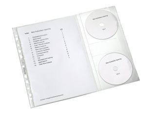 Leitz - pochette perforée - pour A4 - capacité : 40 feuilles - clair (pack de 5)