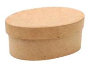 Graine Creative - boîte-cadeau inachevée - ovale - carton