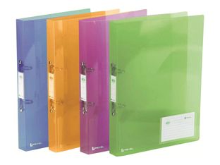 Rexel ICE - classeur à anneaux - pour A4 - capacité : 200 feuilles - bleu, orange, rose, citron vert (pack de 10)