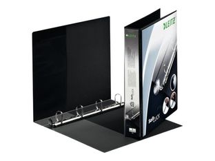 Leitz SoftClick Premium - classeur à anneaux personnalisable - pour A4 Maxi - capacité : 300 feuilles - noir