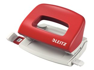 Leitz 5058 - perforateur - 10 feuilles - 2 trous - plastique, métal - rouge