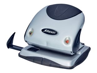 Rexel P225 - perforateur - 25 feuilles - 2 trous - métal - noir / argent