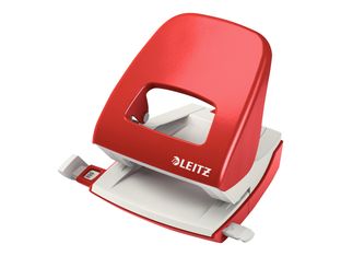 Leitz perforateur - 25 feuilles - 2 trous - métal - rouge