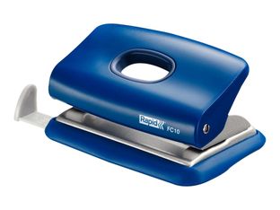 Rapid Fashion FC10 - perforateur - 10 feuilles - 2 trous - métal, plastique ABS - aqua