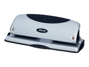Rexel Precision P425 - perforateur - 25 feuilles - 4 trous - métal - noir / argent