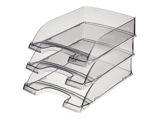 Leitz Plus - corbeille à courrier - pour A4 - limpide