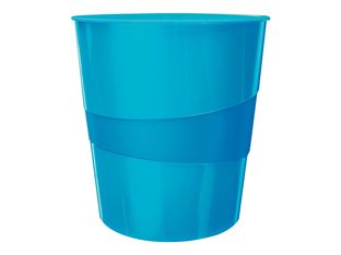 Leitz WOW - corbeille à papier - 15 L - polypropylène (PP), polystyrène - bleu métallisé