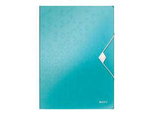 Leitz WOW - chemise à 3 rabats - pour A4 - capacité : 150 feuilles - turquoise métallisée