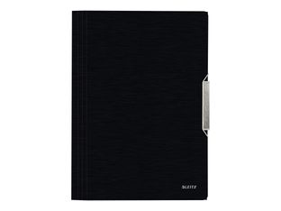 Leitz Style - chemise à 3 rabats - pour A4 - capacité : 150 feuilles - noir satin