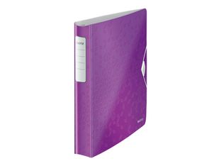 Leitz Active WOW SoftClick - classeur à anneaux - pour A4 - capacité : 280 feuilles - violet métallique