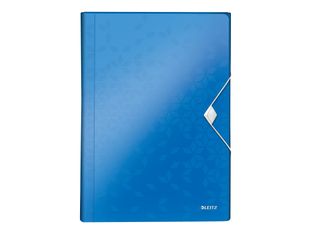 Leitz WOW - valisette - 6 positions - pour A4 - à onglets - bleu métallique