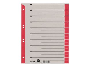 Leitz - intercalaire - 10 positions - pour 240 x 300 mm - à onglets - rouge