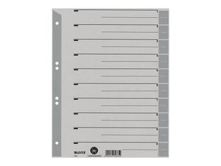 Leitz - intercalaire - pour A4 - à onglets - gris