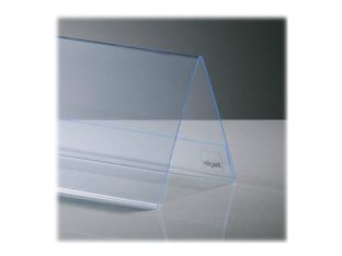 Présentoir 5 chevalets de table en plastique rigide - 240 x 90 mm - double face