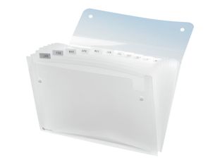 Rexel ICE - trieur à soufflet - pour A4 - capacité : 260 feuilles - à onglets - clair