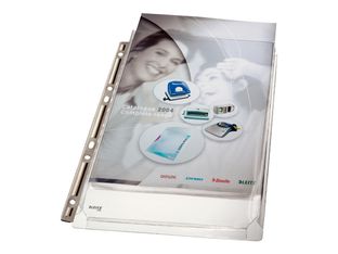 Leitz - pochette perforée - pour A4 - capacité : 200 feuilles - transparent (pack de 3)