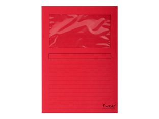 Exacompta Forever - Chemise - pour A4 (210 x 297 mm) - capacité : 80 feuilles - rouge (pack de 100)