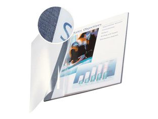Leitz ImpressBIND - Chemises pour thermoreliure souples - 7 mm - dos et verso bleu