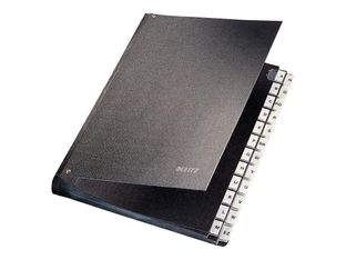 Leitz - classeur - 24 (12 x 2) positions - pour A4 - à onglets - noir