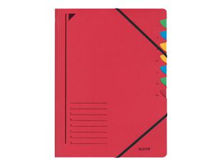 Leitz - classeur - 7 positions - pour A4 - à onglets - rouge