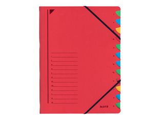 Leitz - intercalaire - 12 positions - pour A4 - rouge