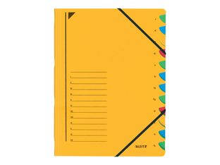 Leitz - intercalaire - 12 positions - pour A4 - jaune
