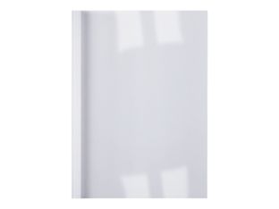 GBC LinenWeave - 100 couvertures à reliure thermique - tranche 1,5 mm - blanc