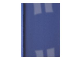 GBC LinenWeave - 100 couvertures à reliure thermique - tranche 1,5 mm - bleu