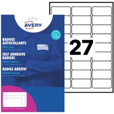 Avery - 540 Badges autocollants textile - 29,6 x 63,5 mm