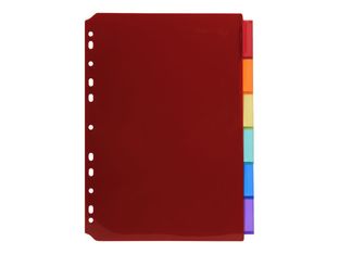 Exacompta - Intercalaire 6 positions - A4 - à onglets - translucide - Avec porte-étiquette