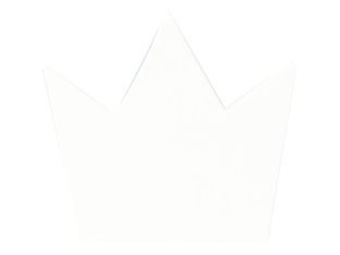 Décopatch - forme à décorer - crown symbol - 12 cm - blanc - papier mâché
