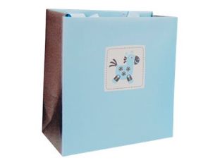 Clairefontaine - sac cadeau - small - 15 cm x 7.5 x 17 cm - disponible en différents thèmes/designs - baby blue