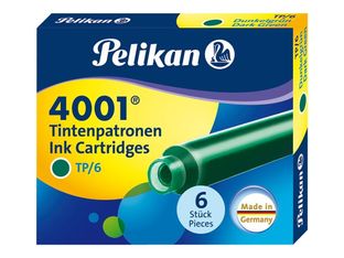 Pelikan 4001 - cartouche d'encre - vert foncé (pack de 6)