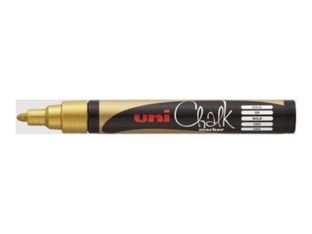 Uni Chalk - Marqueur - pour ardoise, miroir, panneaux lumineux - or - 1.8-2.5 mm