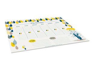 Clairefontaine Trois Gouttes de Pluie - planificateur hebdomadaire - 300 x 400 mm - 52 feuilles