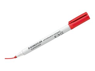 STAEDTLER Lumocolor compact - Marqueur - pour verre, tableau blanc, porcelaine - rouge - 1-2 mm