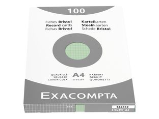 Exacompta - fiches Bristol - A4 (pack de 100)