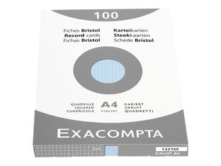 Exacompta - fiches Bristol - A4 (pack de 100)