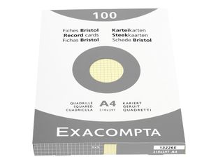 Exacompta - fiches Bristol - A4 (pack de 100)