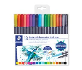 STAEDTLER Design Journey - 18 Feutres double pointe - couleurs assorties