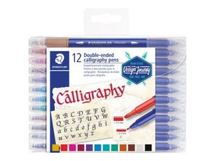 STAEDTLER calligraphy 3005 - Rotulador de punta de fibra - colores surtidos - 3.5 mm - narrow-wide - 12 piezas