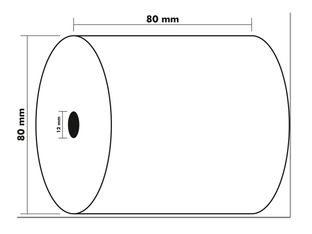 Exacompta - papier pour reçus - 1 rouleau(x) - Rouleau (8 cm x 76 m) - 55 g/m²