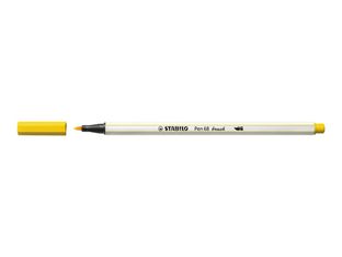 STABILO Pen 68 Brush - feutre pinceau à pointe souple - jaune