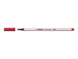 STABILO Pen 68 Brush - feutre pinceau à pointe souple - rouge foncé