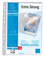 Exacompta - 50 Pochettes perforées - A4 - lisses - 9/100