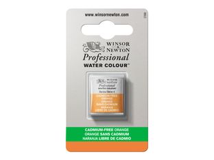 Winsor & Newton Professional Water Colour - peinture - aquarelle - orange sans cadmium - demi-plateau