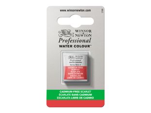 Winsor & Newton Professional Water Colour - peinture - aquarelle - écarlate sans cadmium - demi-plateau